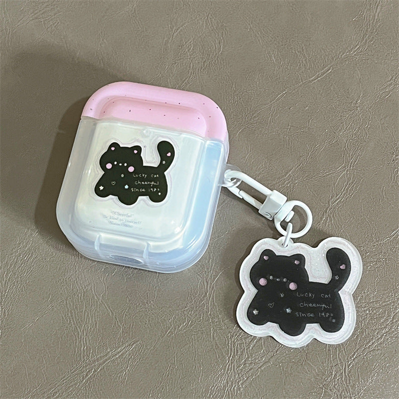 Pink White and Black Cat AirPods Case (Copy)