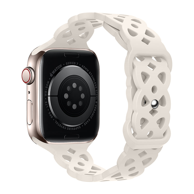 Breathable Silicone Sport Band with Butterfly Clasp for Apple Watch