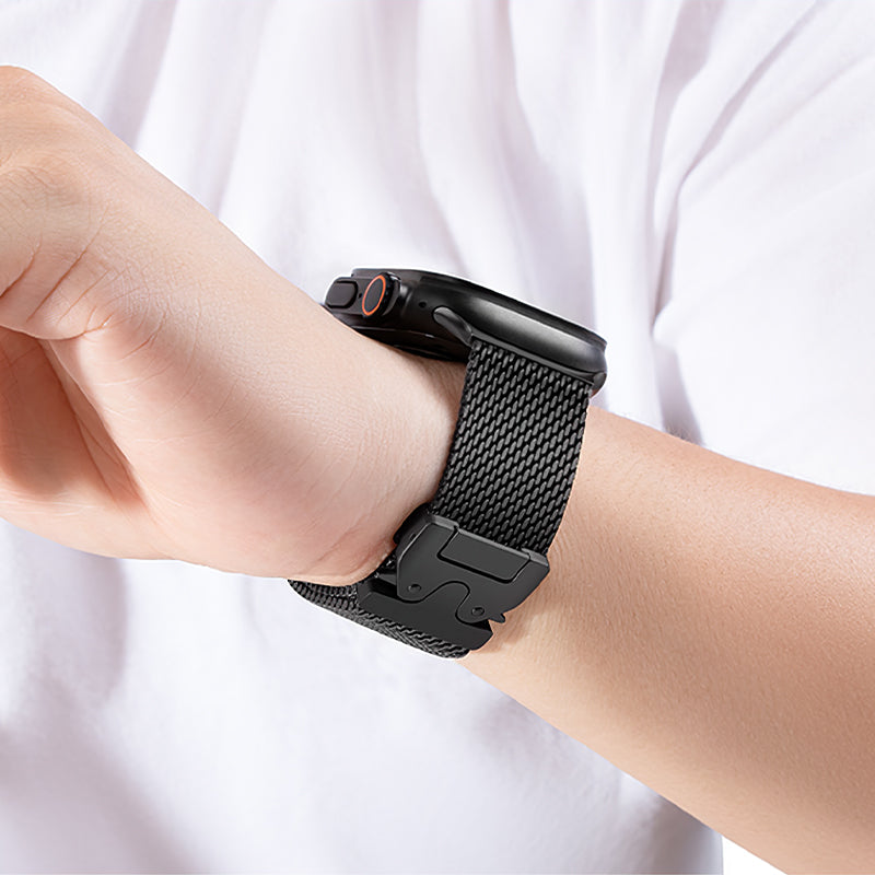 Apple Watch Band -  Original Series Umbrella Buckle Milanese Steel Strap