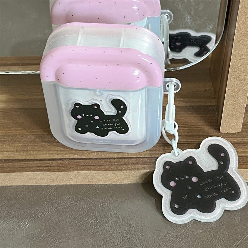 Pink White and Black Cat AirPods Case (Copy)