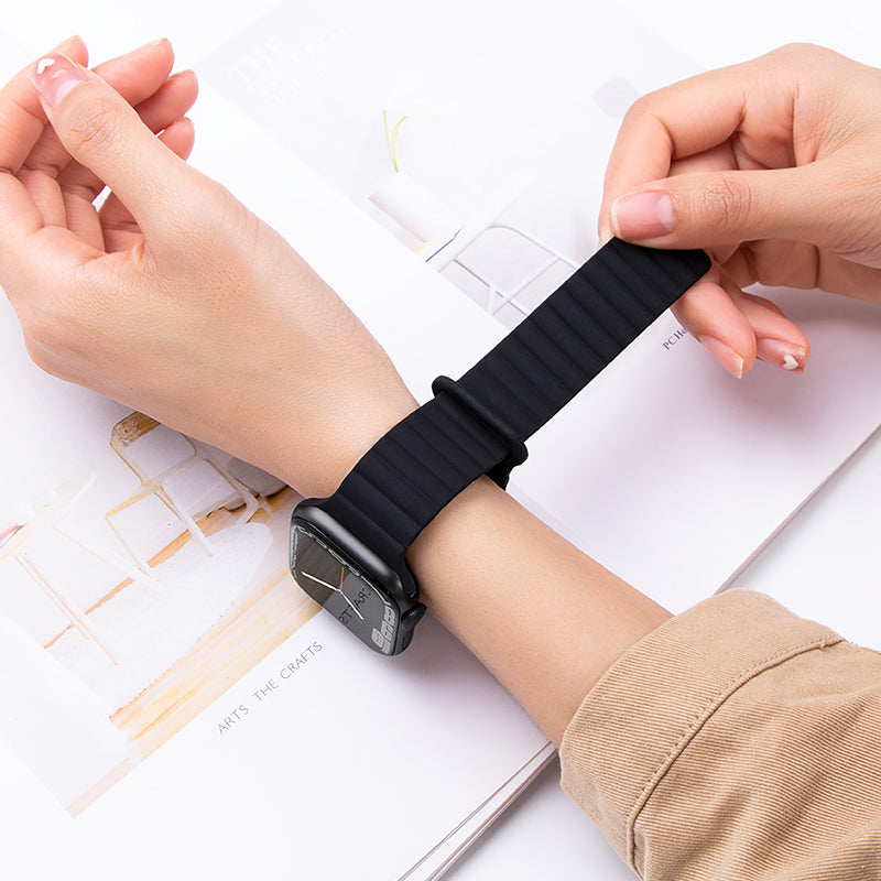 Apple Watch Band - Flexible Series Two-Section Classic Buckle Magnetic Silicone Strap (WA22)