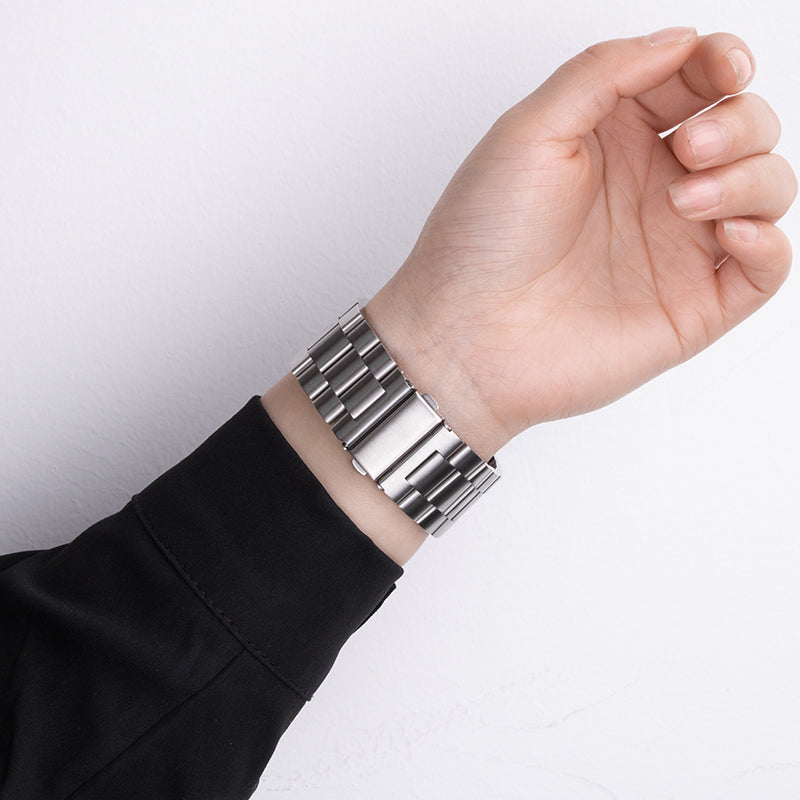 Apple Watch Band - Grand Series Three-Bead Steel Strap (WA10)