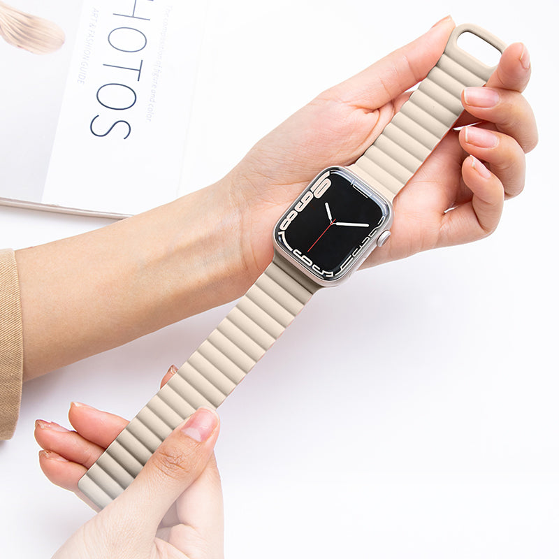 Apple Watch Band - Flexible Series Two-Section Classic Buckle Magnetic Silicone Strap - SKmobile Canada