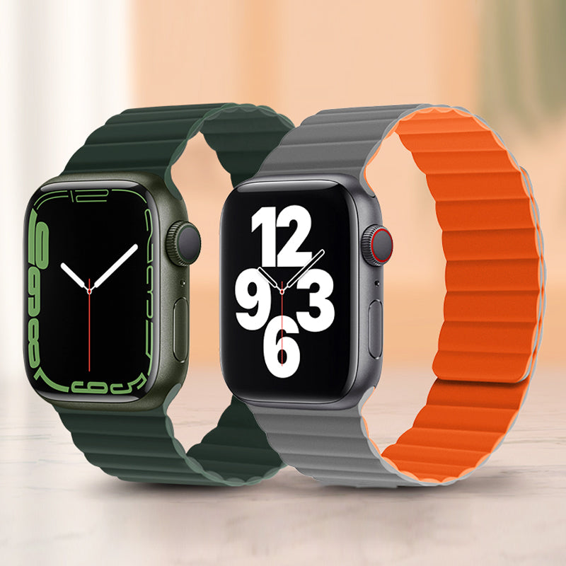 Apple Watch Band - Flexible Series Magnetic Silicone Chain Strap (WA07)