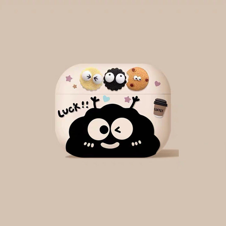 Happy Black Cloud Cookie AirPods Case