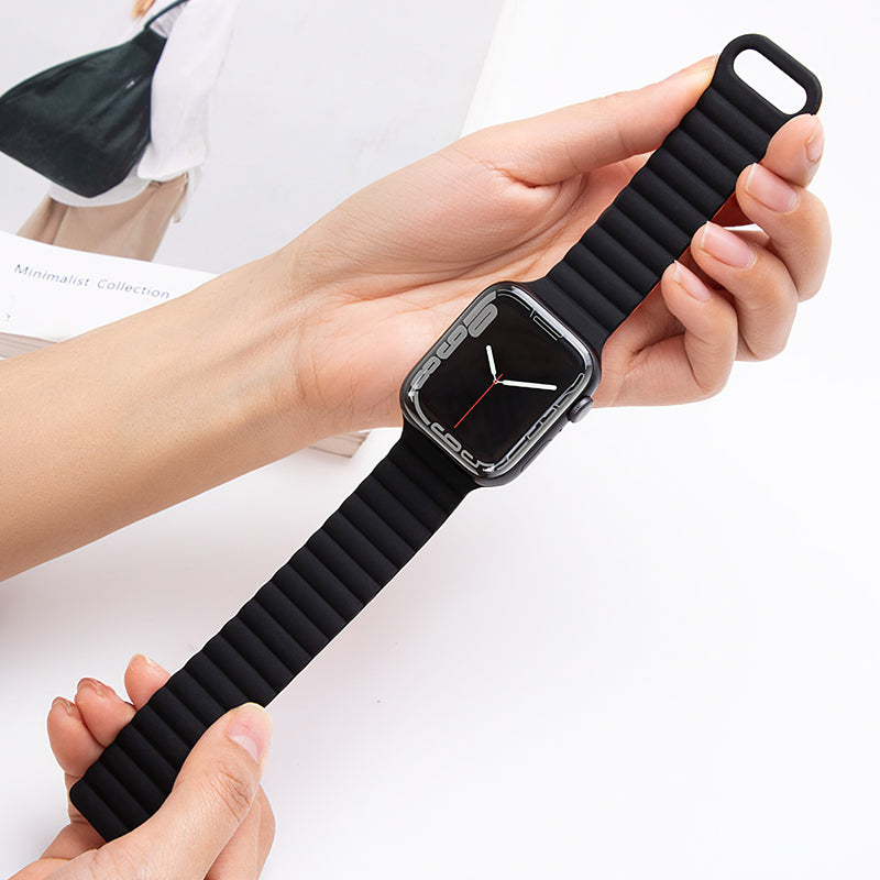 Apple Watch Band - Flexible Series Two-Section Classic Buckle Magnetic Silicone Strap (WA22)