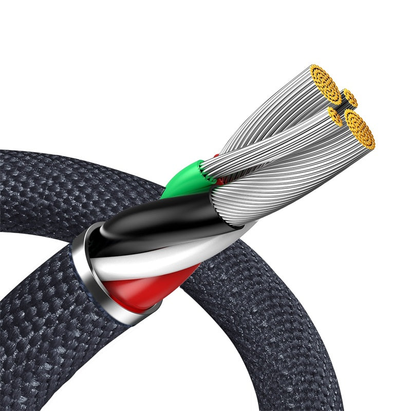 Baseus Braided USB to Lightning Data and Charge Cable (2m) - SKmobile Canada