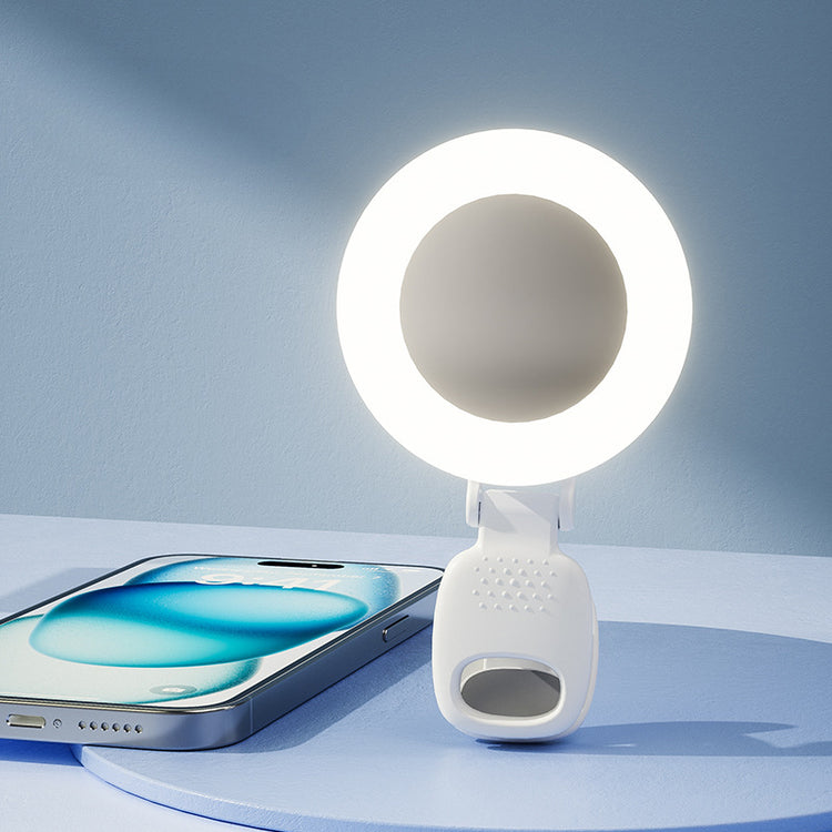 Portable Rechargeable Ring Light with Mirror