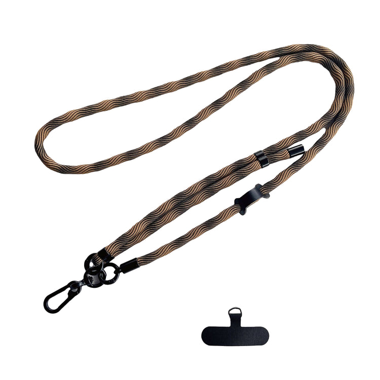 Adjustable Neck & Shoulder Strap (Black and Brown)