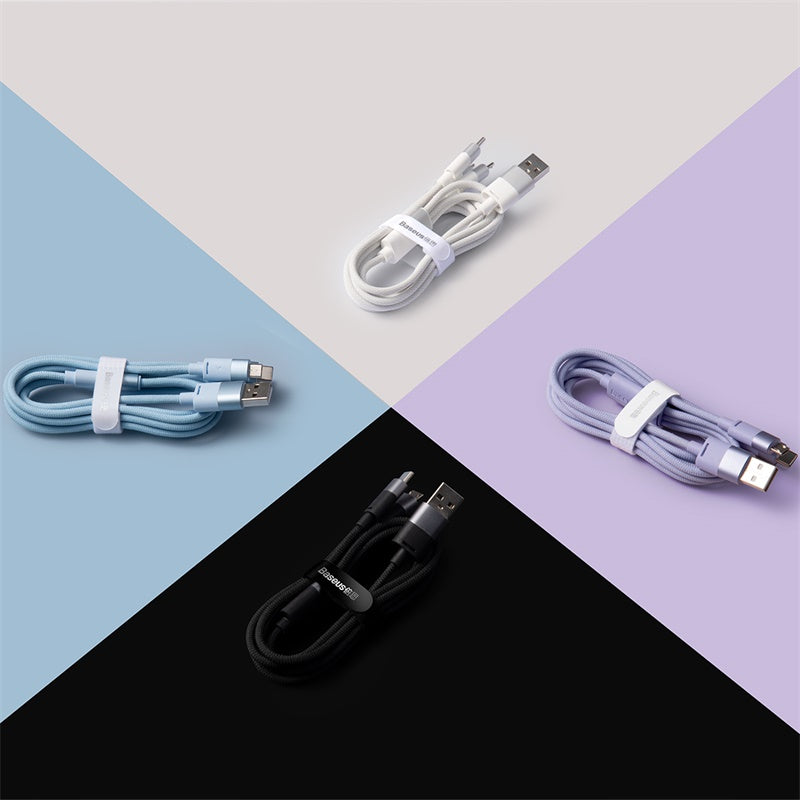 Baseus Braided USB to USB-C + Lightning + Micro-USB Charge Cable (1.2m)