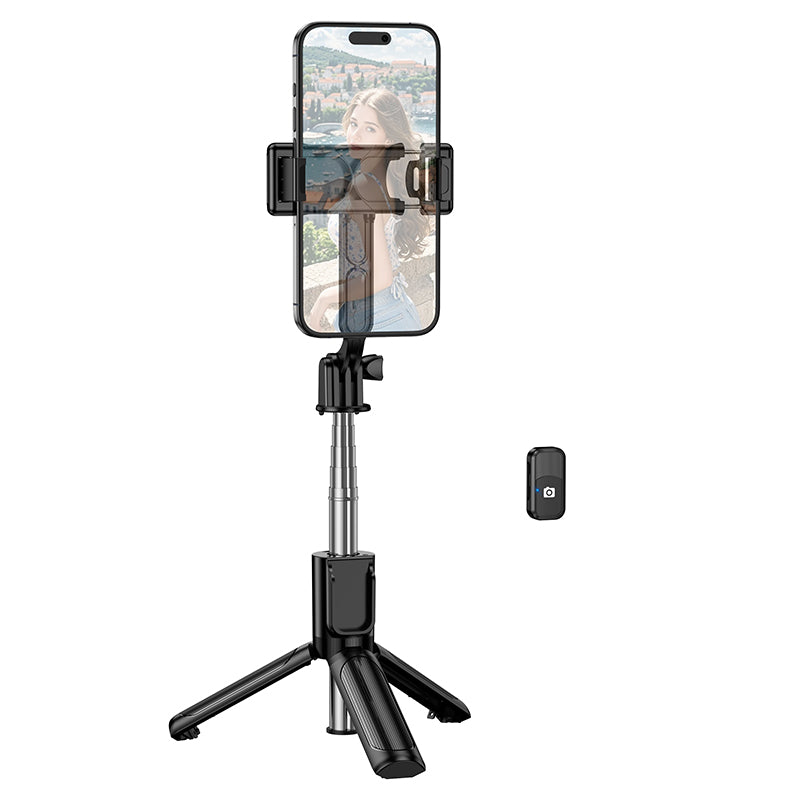 Ultra-Compact Bluetooth Selfie Stick and Foldable Travel Tripod (62cm)