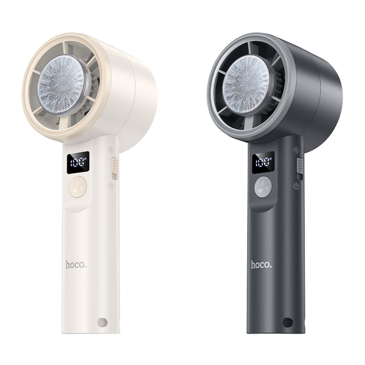 Portable Handheld Cooling Fan with Ice Cooling Plate and Digital Display