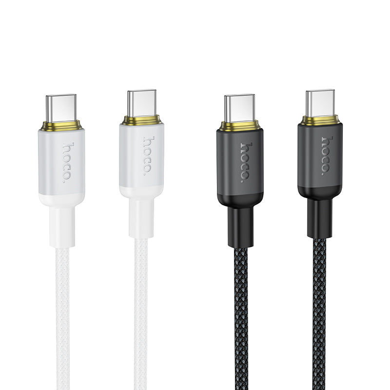 60W USB-C to USB-C Braided Fast Charging Cable - 1m High-Speed Data Cord