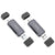 Memory Card Reader with USB-A + USB-C Connector