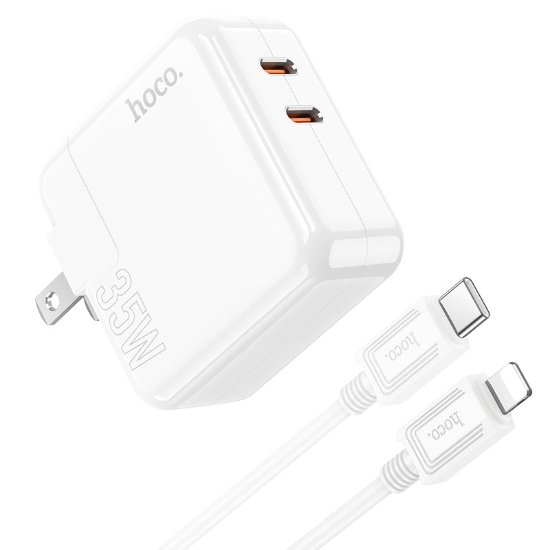 High Power 35W Dual Port USB-C PD Fast Charger with USB-C to Lightning (1 m) - SKmobile Canada