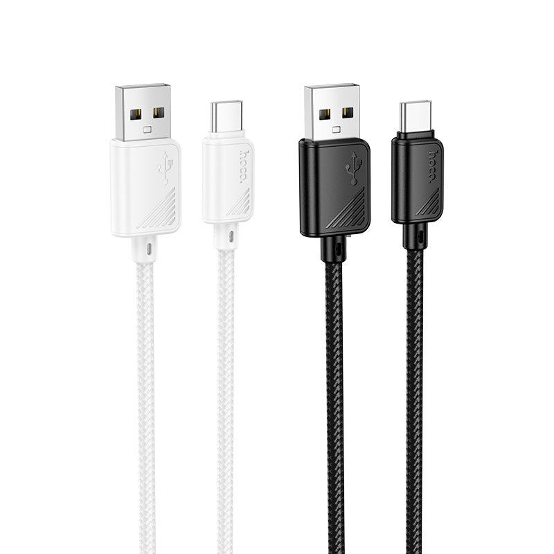 Hoco Nylon Braided USB-A to USB-C Fast Charging Cable (1m)