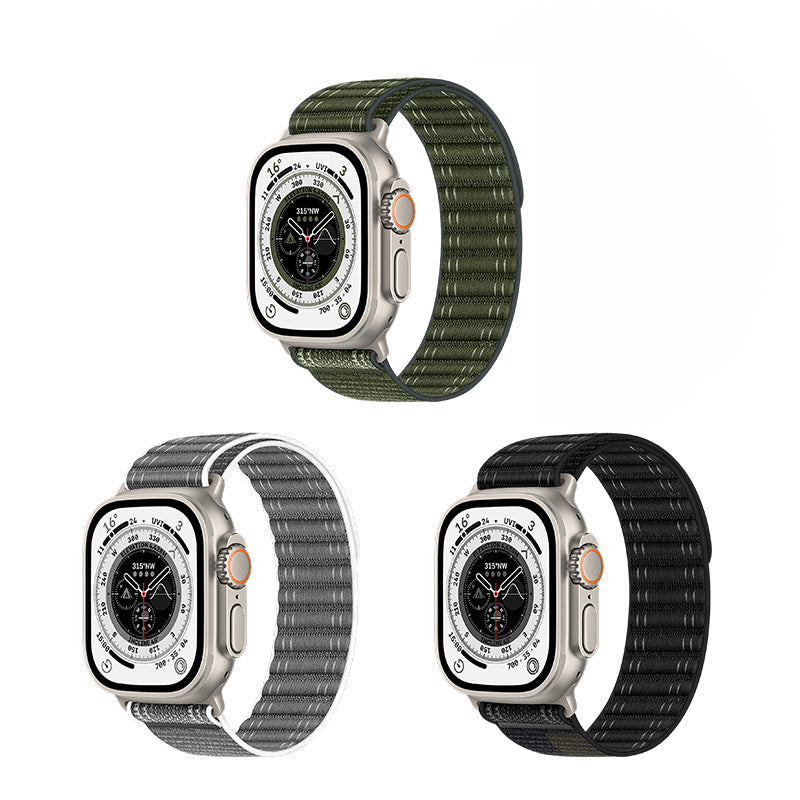 Lightweight Woven Nylon Wave Pattern Loop Band for Apple Watch