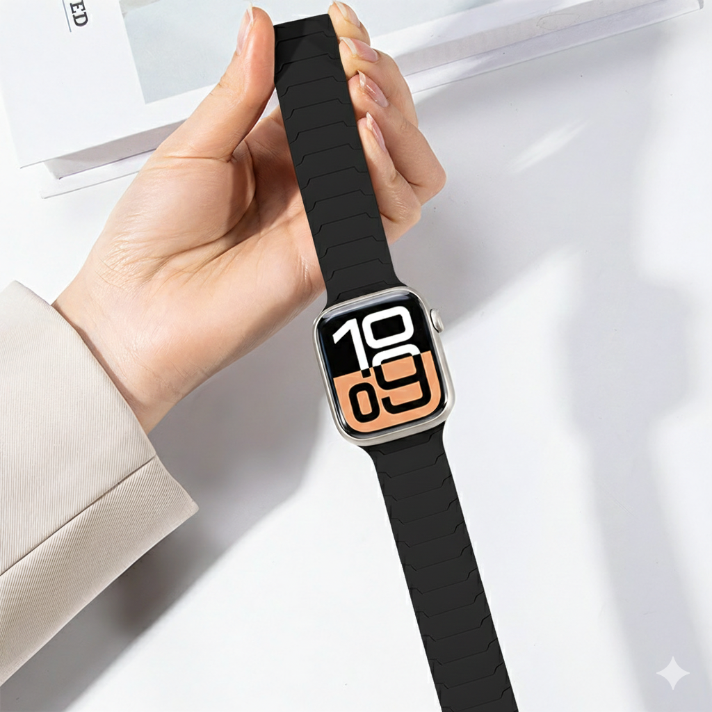 Flexible Series Magnetic Silicone Strap Band for Apple Watch Series