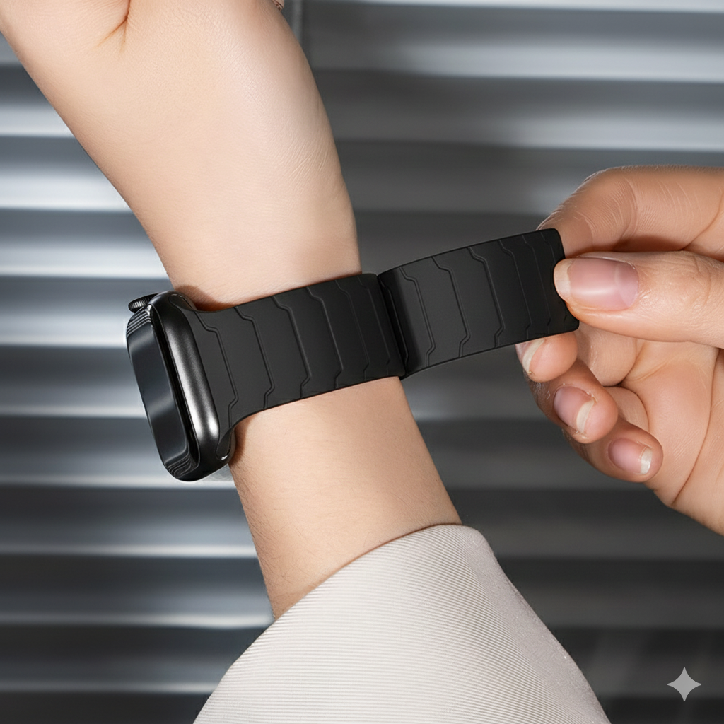 Flexible Series Magnetic Silicone Strap Band for Apple Watch Series