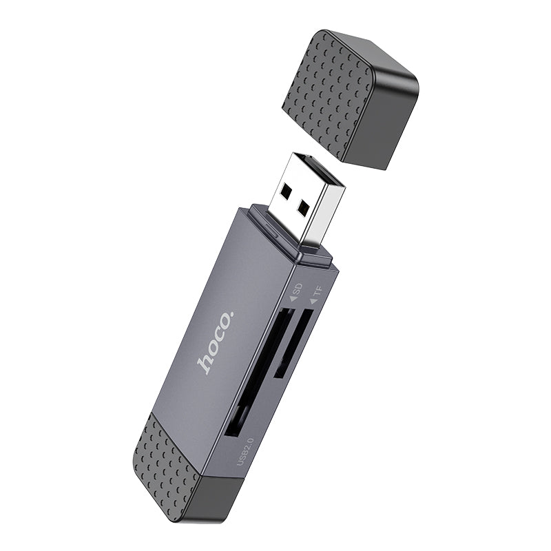 Memory Card Reader with USB-A + USB-C Connector