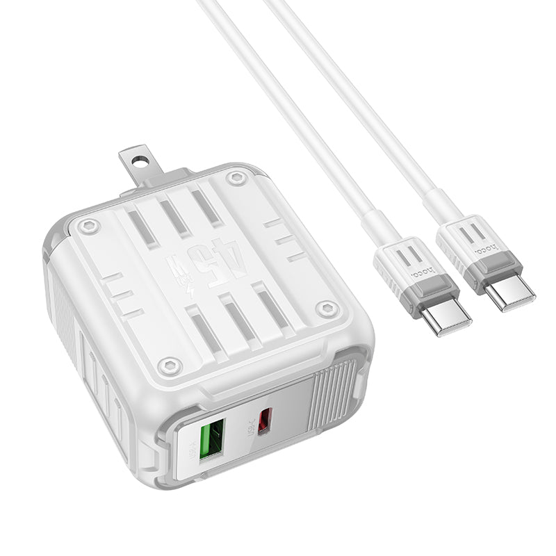 Rock PD45W Dual Port Charger Set with USB-C Cable