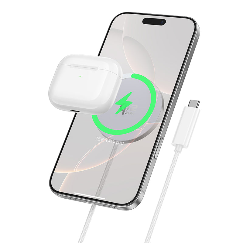 Ultra-Thin 25W Magnetic Wireless Fast Charger with USB-C Cable
