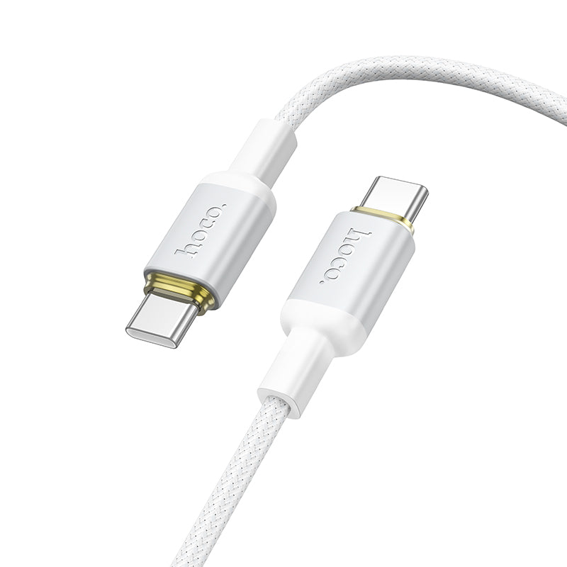 60W USB-C to USB-C Braided Fast Charging Cable - 1m High-Speed Data Cord