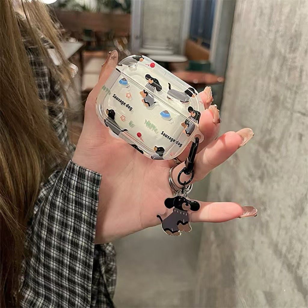 Cute Sausage Dog Print AirPods Case