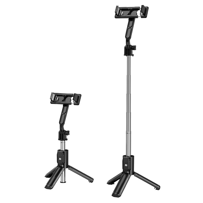 Ultra-Compact Bluetooth Selfie Stick and Foldable Travel Tripod (62cm)