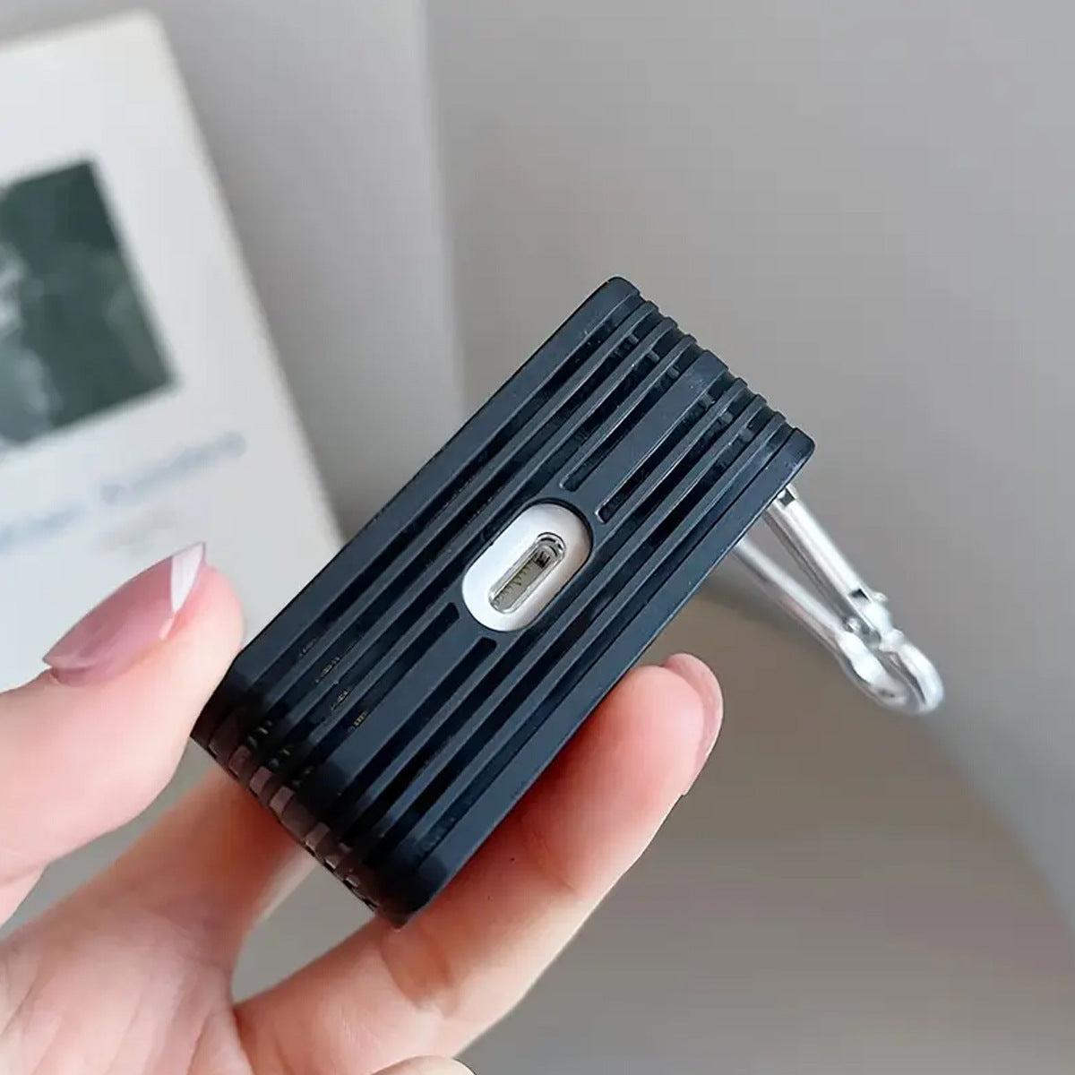 Black Cat Night Painting AirPods Case