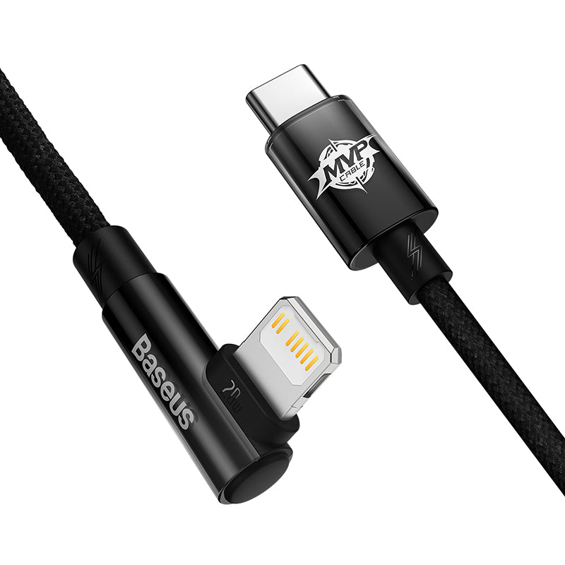 Baseus L-Shaped Braided USB-C to Lightning Data and Charge (2m) - SKmobile Canada