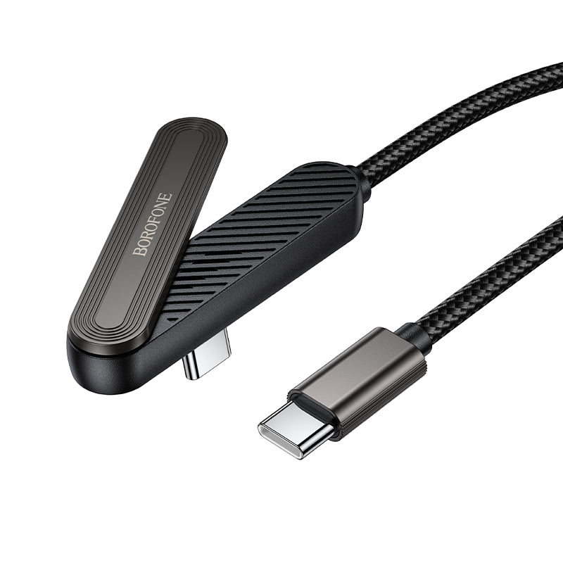 Braided USB-C to USB-C Fast Charging Cable with Foldable Kickstand (1m)