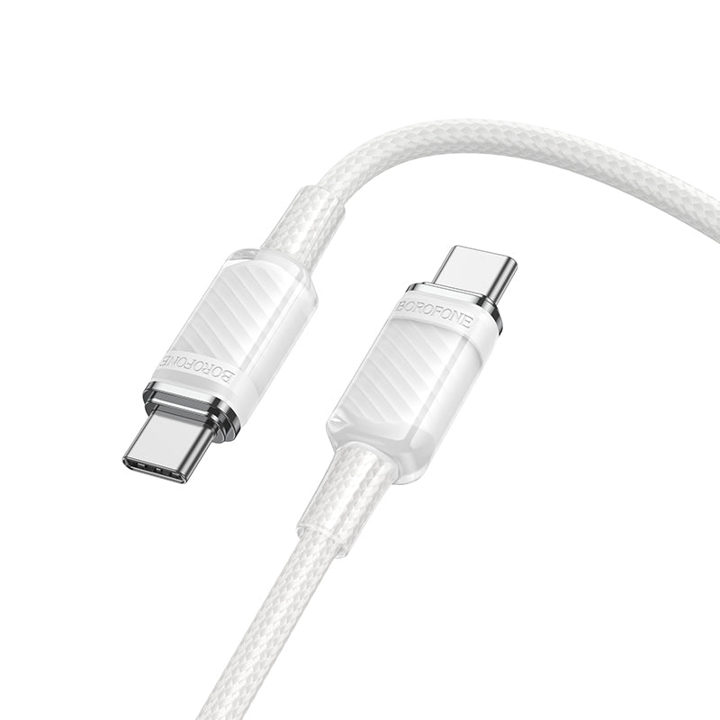 Borofone 60W Braided USB-C to USB-C Data and Charge Cable (1.2m)