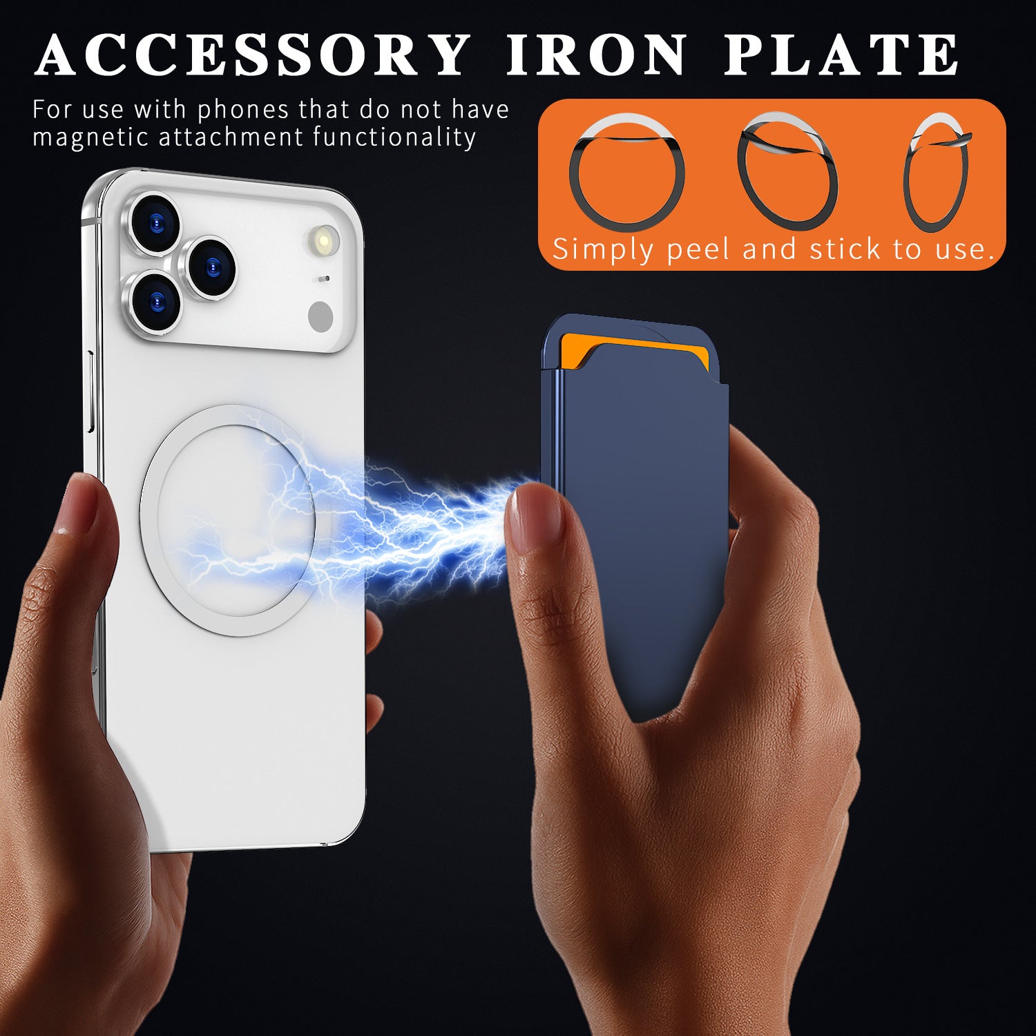 Magnetic Sliding Phone Card Holder Wallet