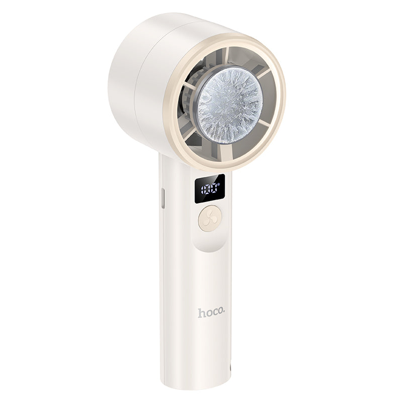 Portable Handheld Cooling Fan with Ice Cooling Plate and Digital Display