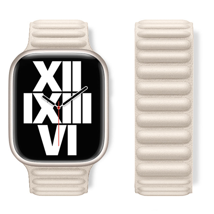 Premium Microfiber Leather Magnetic Link Band for Apple Watch