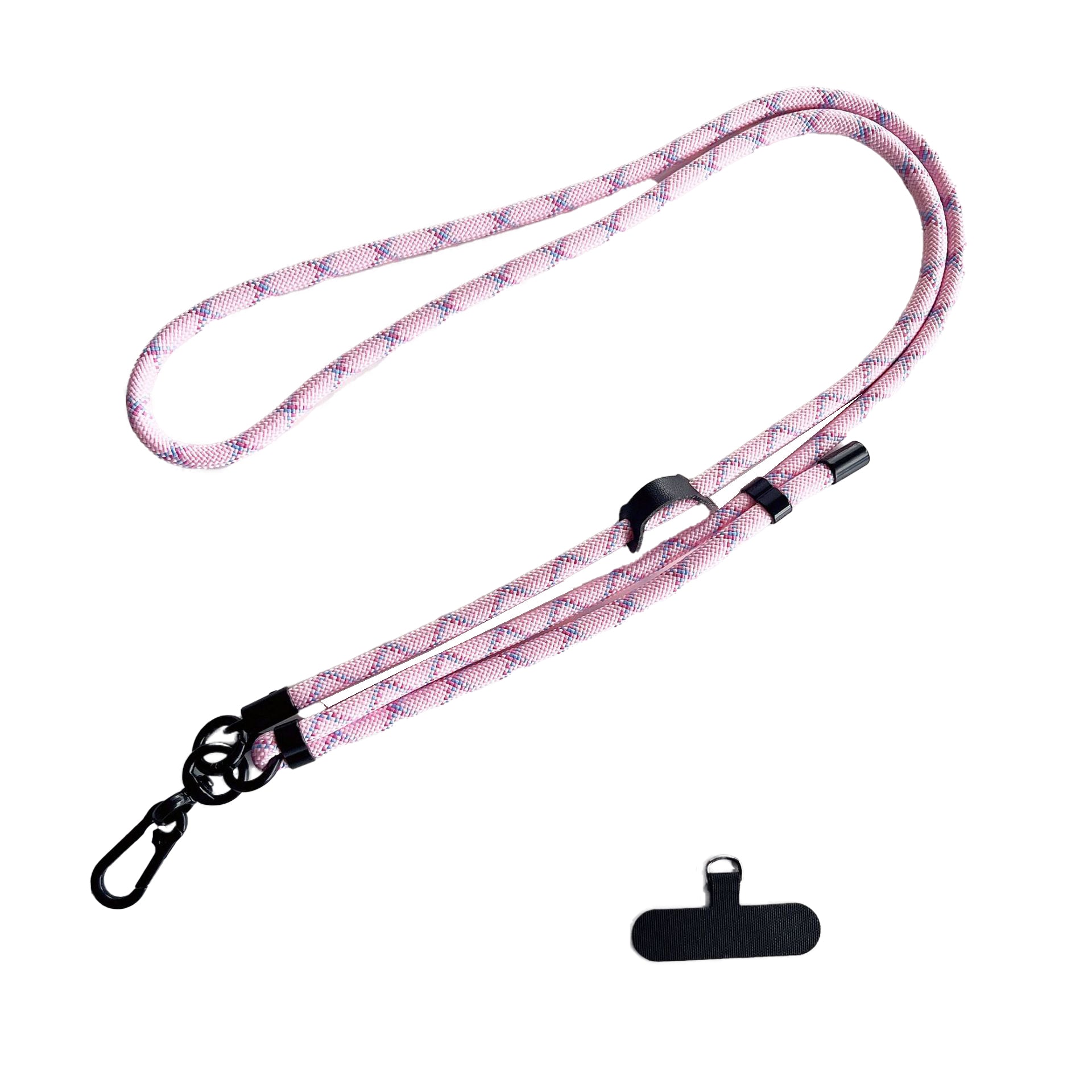 Adjustable Neck & Shoulder Strap (Pink with Blue Stripes)