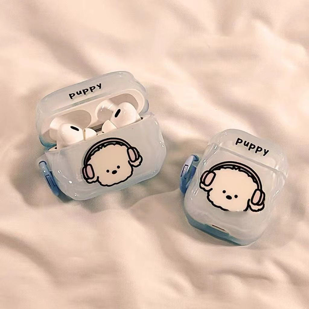 White Dog Headphone AirPods Case
