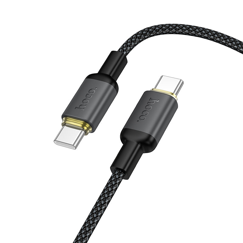 60W USB-C to USB-C Braided Fast Charging Cable - 1m High-Speed Data Cord