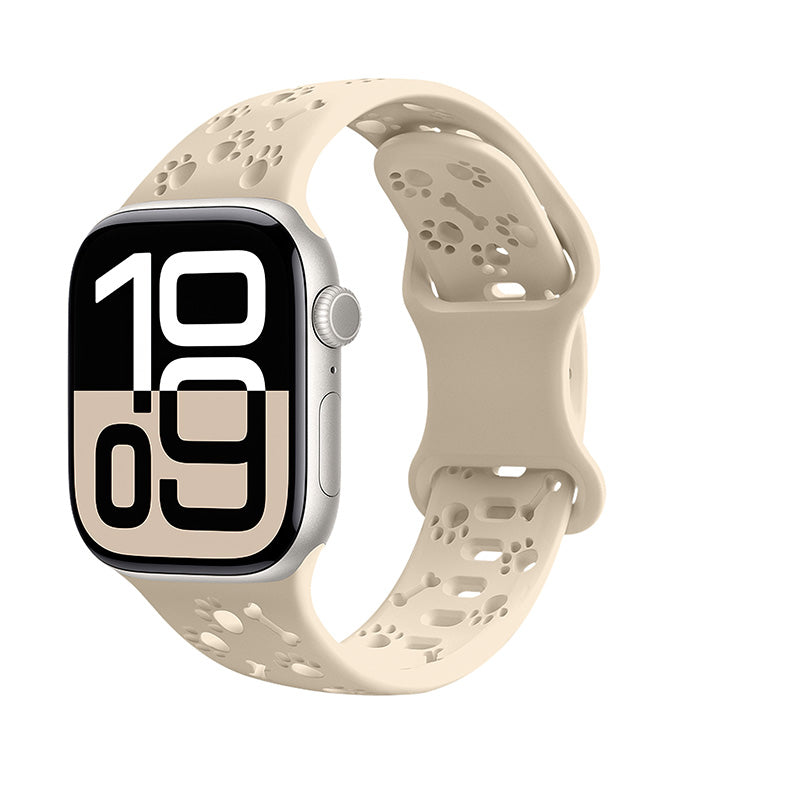 Apple Watch Band - Time Series Solid Color Silicone Strap with Butterfly Buckle (WA38)