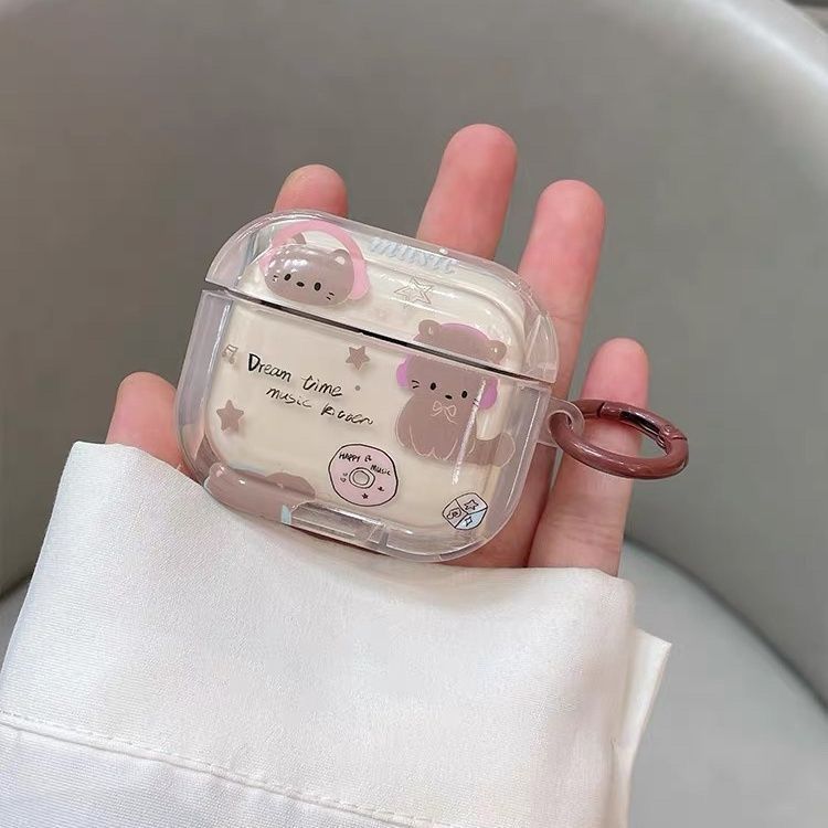 Brown Cat Headphone AirPods Case