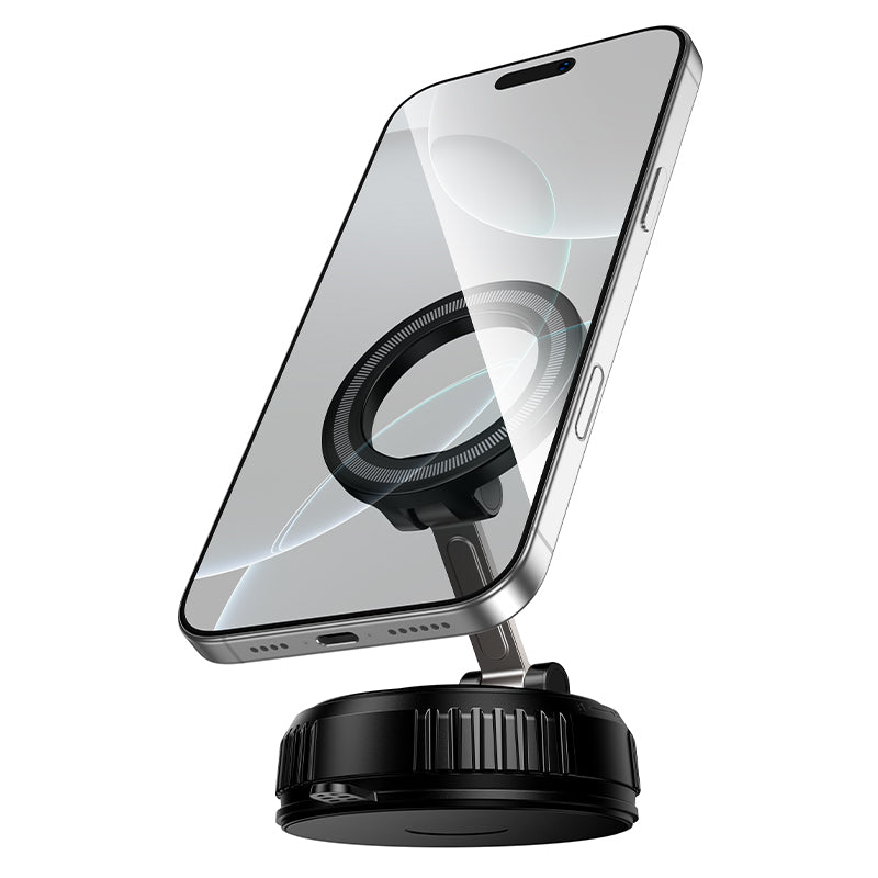 Universal Vacuum Suction Magnetic Car Phone Mount with 360-Degree Rotation