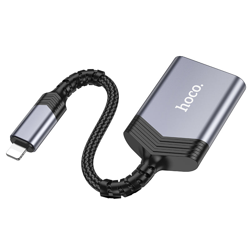 Lightning Male to 2-in-1 Memory Card Reader