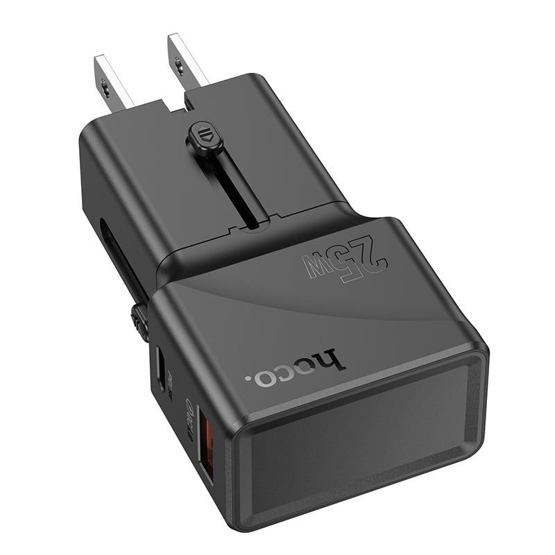 Hoco Dual Port Universal Conversion World Charger (1 x USB-C & 1 x USB-A)