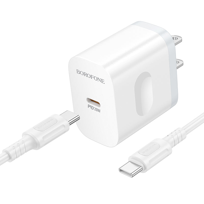 Borofone PD20W Charger Set with USB-C to USB-C Cable