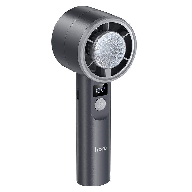 Portable Handheld Cooling Fan with Ice Cooling Plate and Digital Display