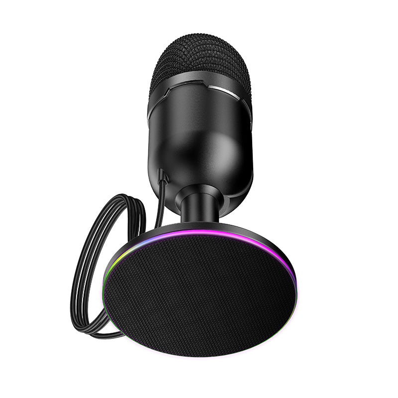 360° Omnidirectional USB Desktop Microphone with RGB Lighting