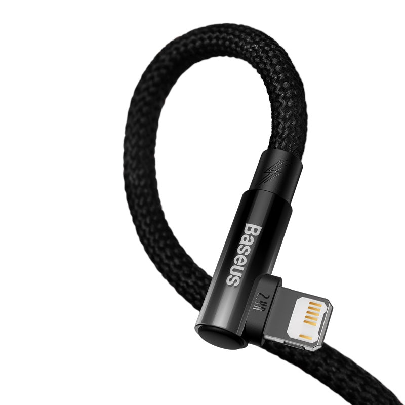 Baseus Braided L-Shaped USB to Lightning Data and Charge Cable (2m) - SKmobile Canada