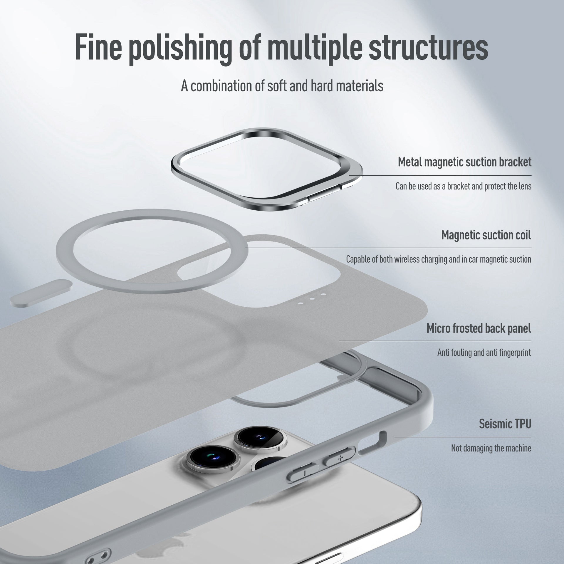 MagSafe Phone Case with Kick Stand for iPhones