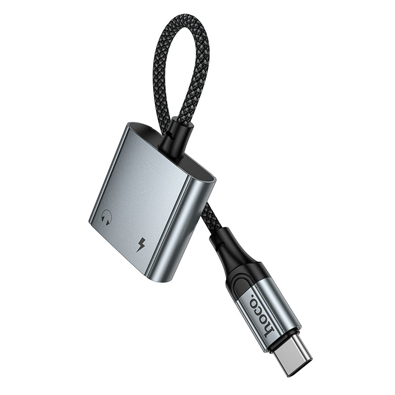 2-in-1 Type-C to Dual Type-C Audio Adapter with 10W Charging
